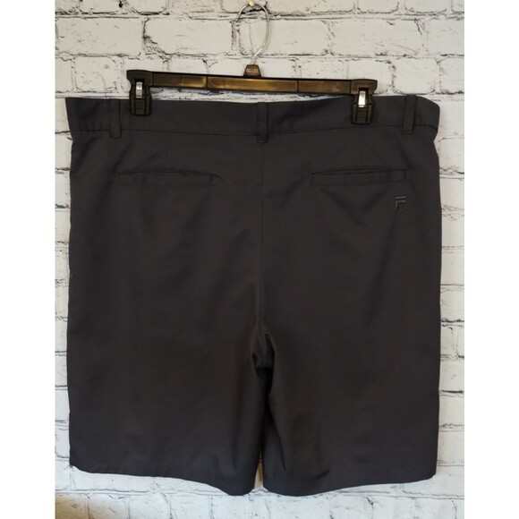 FILA Mens 40 Casual Solid Dk Gray Flat Front 11" Inseam Golf Shorts - Picture 6 of 9